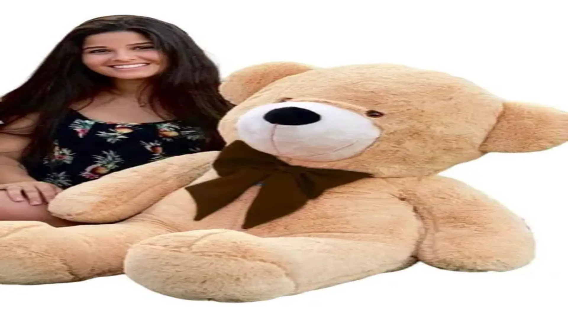 2025: Urso Teddy Gigante 1,10m com Laço Antialérgico