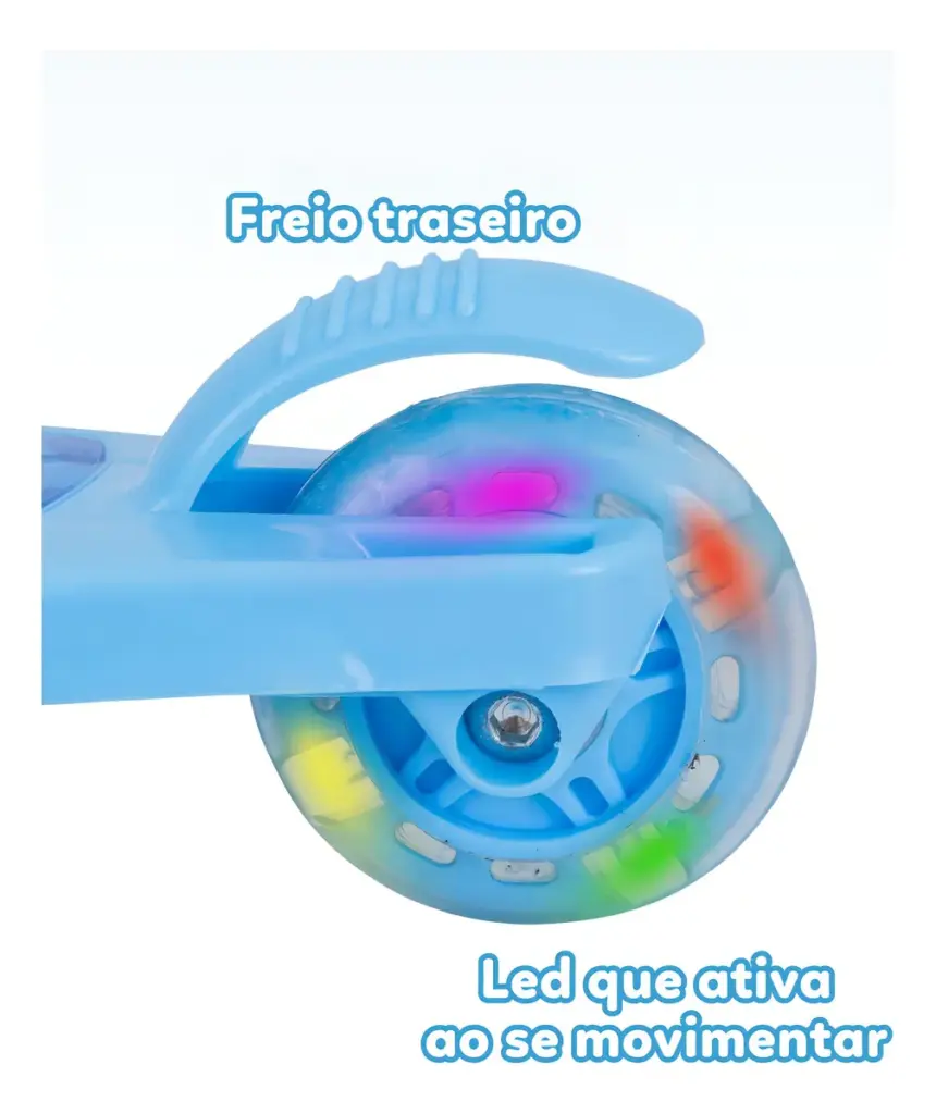 ATENTU Patinete Infantil 3 Rodas Led Dobrável Azul em 2025