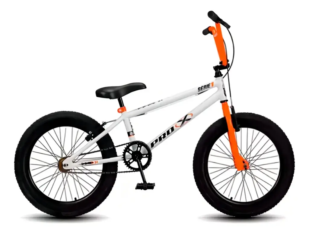 Bicicleta Aro 20 Pro-x Série 1 Branca/Laranja chega em 2025