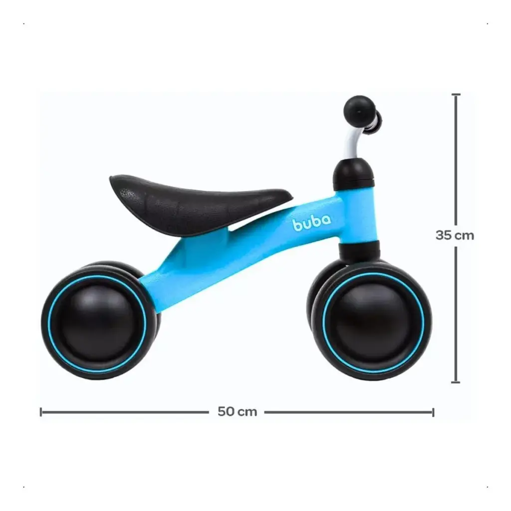 2025 Bicicleta de Equilíbrio 4 Rodas Buba Azul no Brasil