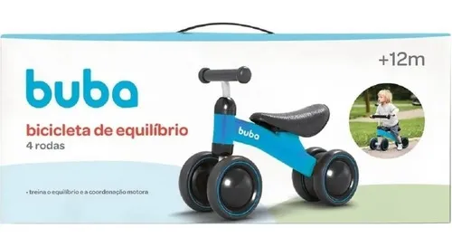 2025 Bicicleta de Equilíbrio 4 Rodas Buba Azul no Brasil