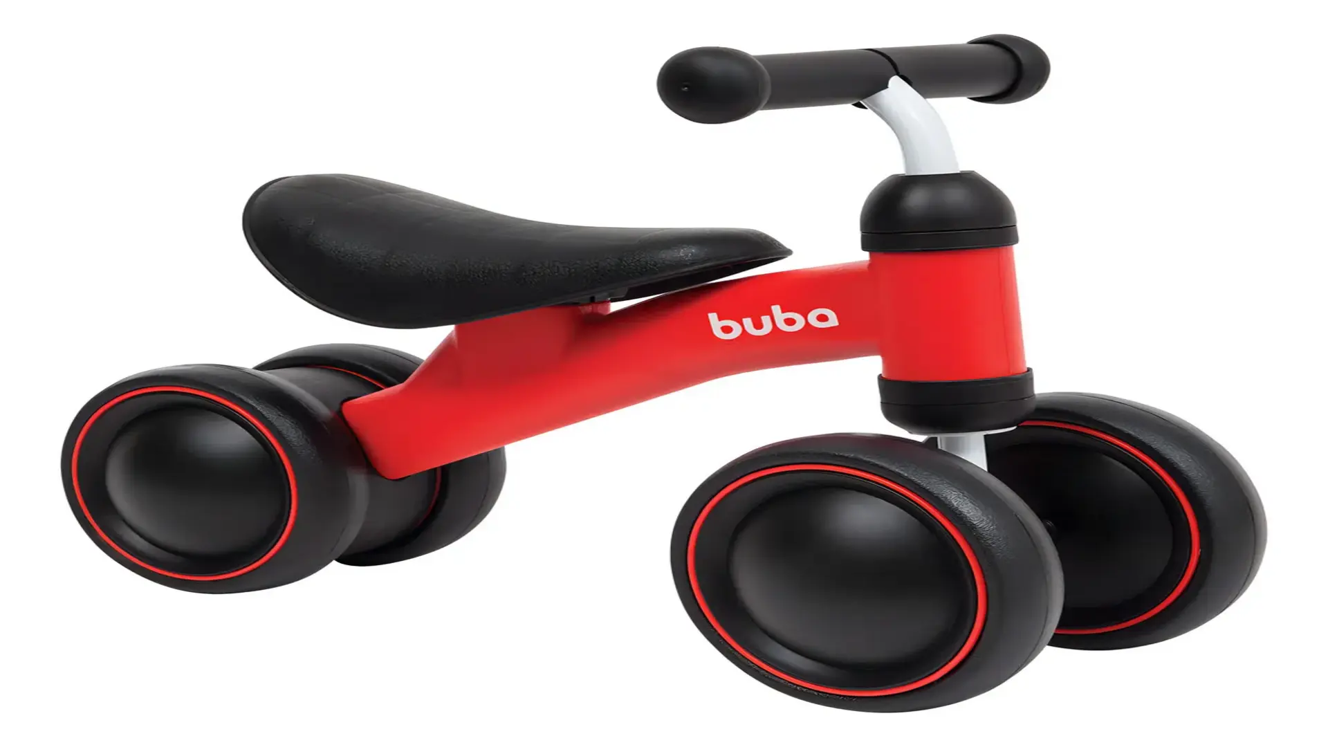 Bicicleta de Equilíbrio 4 Rodas Buba Vermelha encanta pais