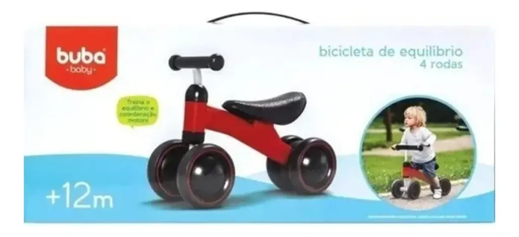 Buba Lança Bicicleta de Equilíbrio Sem Pedal Vermelha 2025