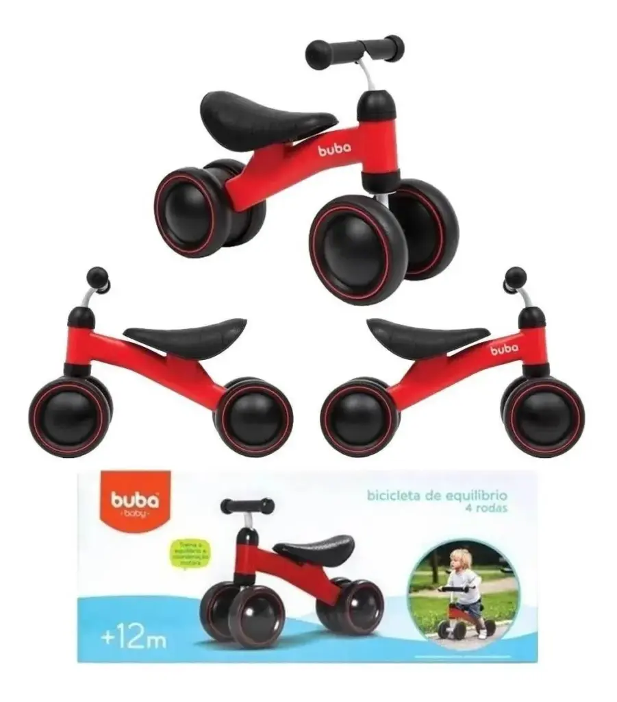 Buba Lança Bicicleta de Equilíbrio Sem Pedal Vermelha 2025