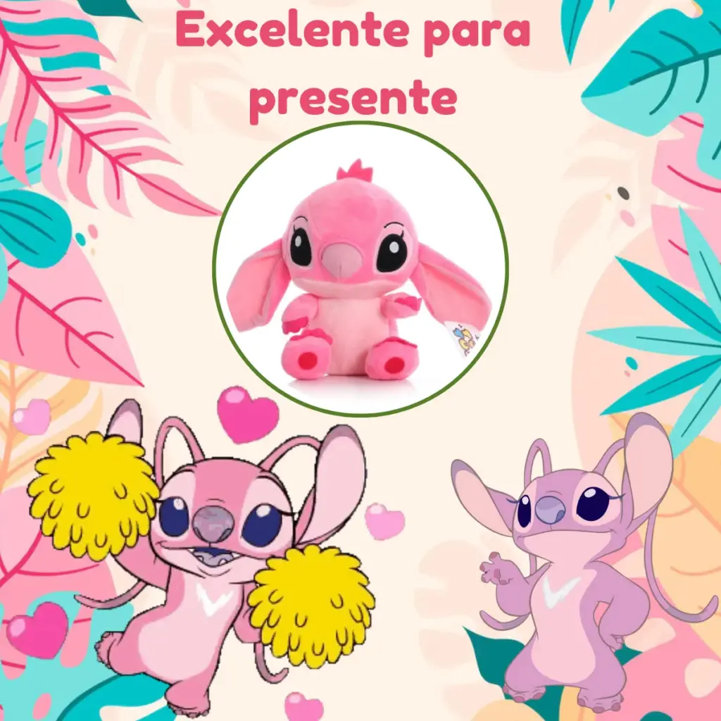 Boneco de Pelúcia Stitch Rosa 20cm vira febre entre pais