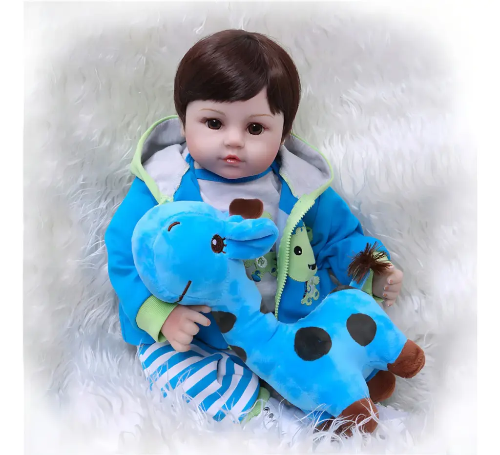 Brastoy Bebê Reborn Menino Boneco Menino Sapo Silicone Realista com Realismo e Estímulo