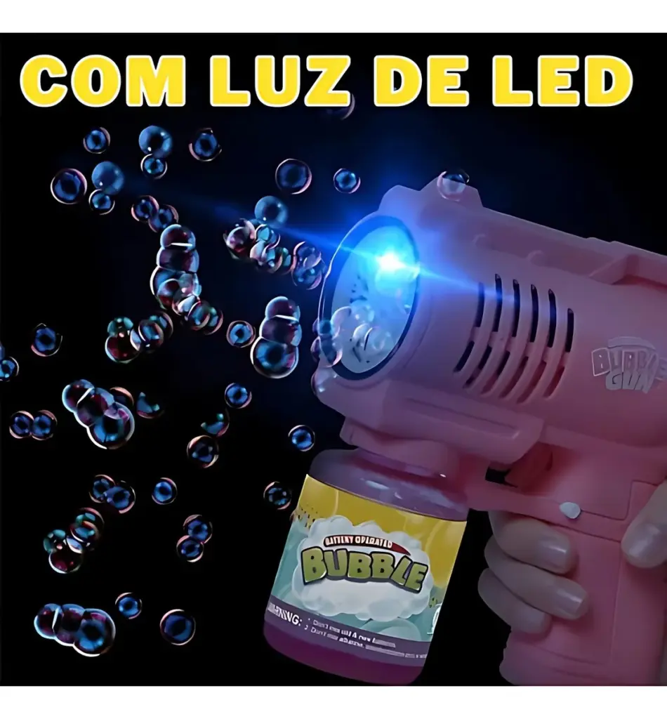 Brinquedo Máquina Bolha de Sabão Pistola Automática no ML