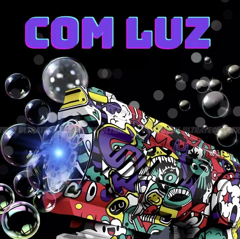 Máquina de Bolha Automática c/ Luz Colorida Top 20 ML 2025