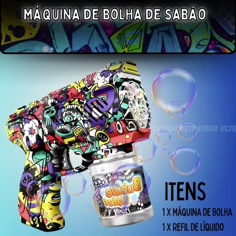 Máquina de Bolha Automática c/ Luz Colorida Top 20 ML 2025