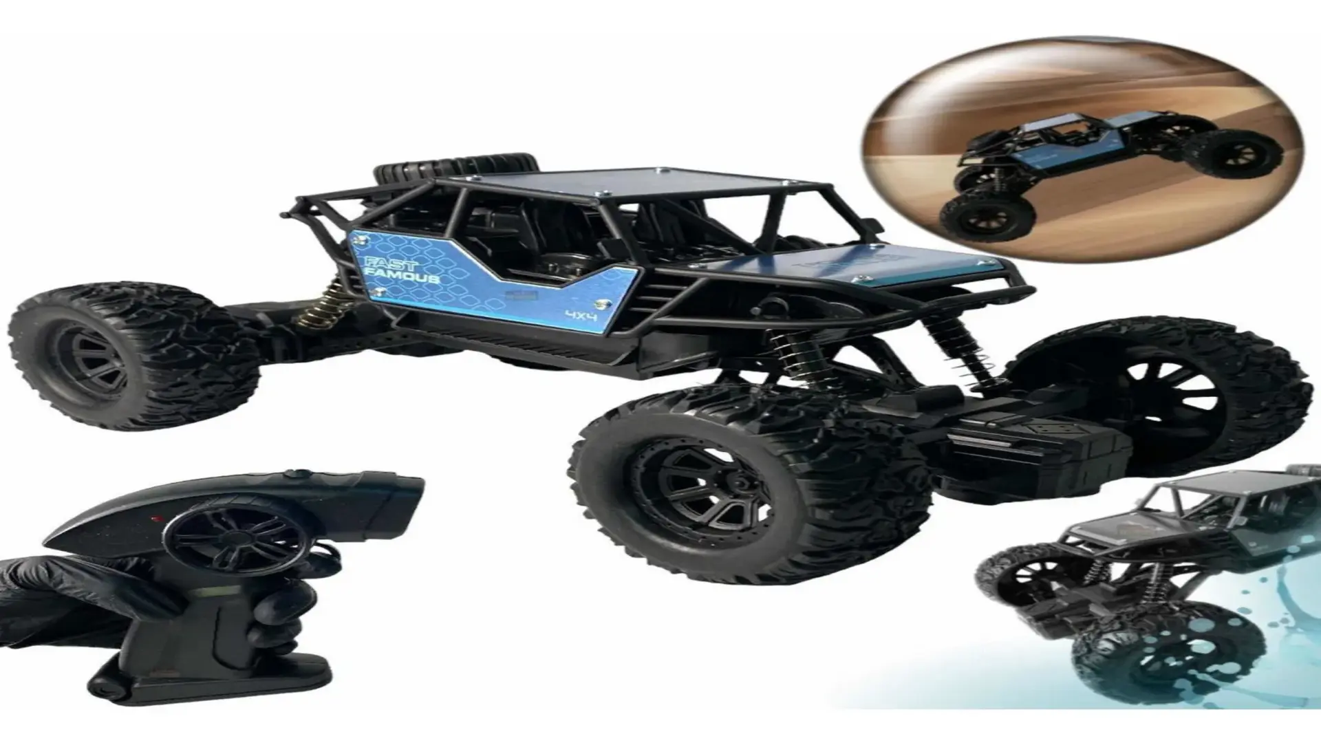 Carrinho 4x4 com USB e controle remoto agrada famílias