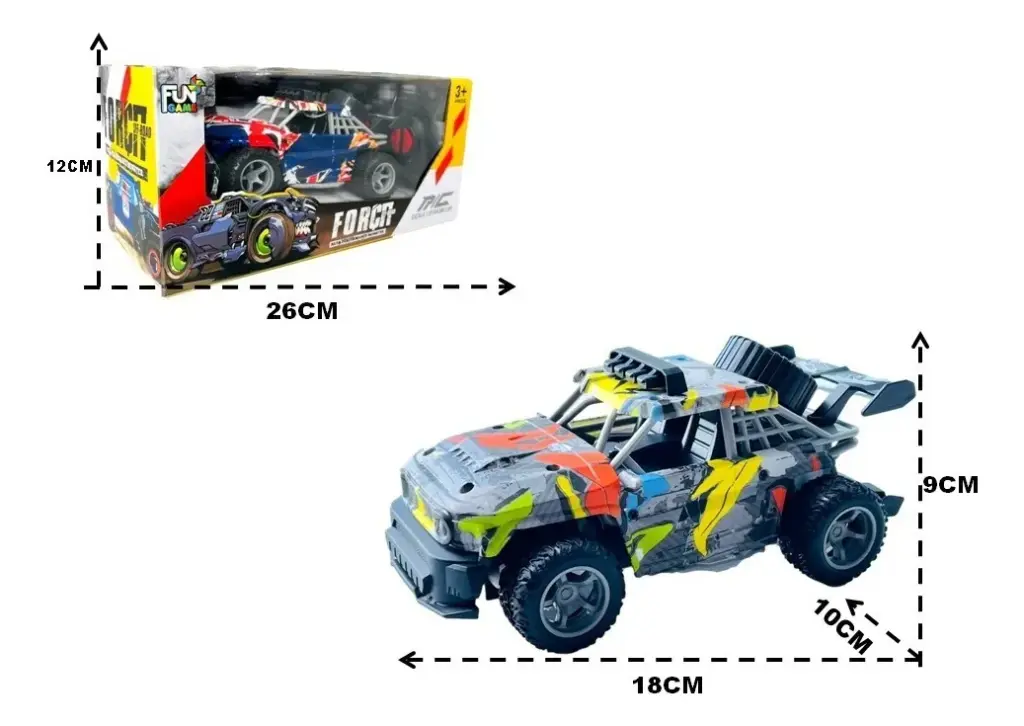 SPMIX traz Carrinho Controle Remoto Offroad 4x4 Recarregável