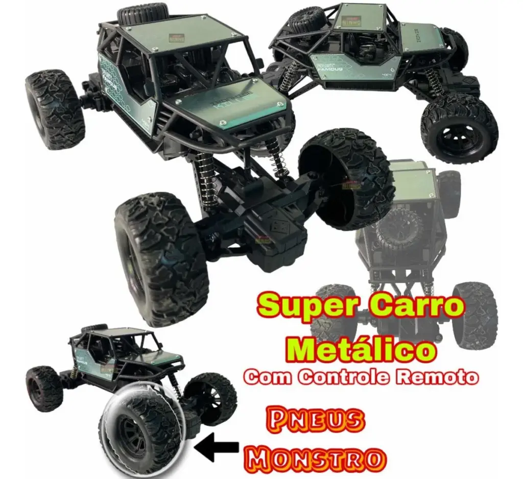 Carrinho 4x4 com USB e controle remoto agrada famílias