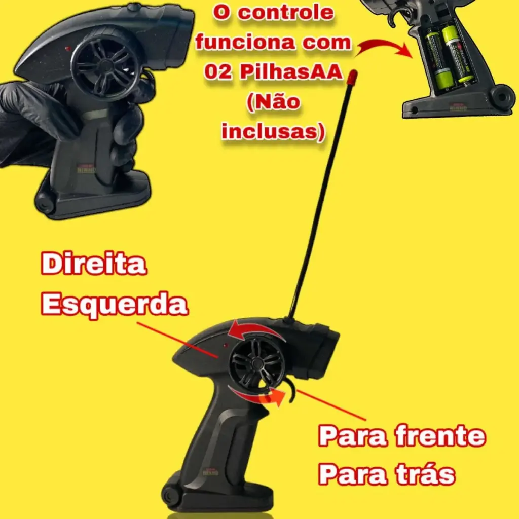 Carrinho 4x4 com USB e controle remoto agrada famílias