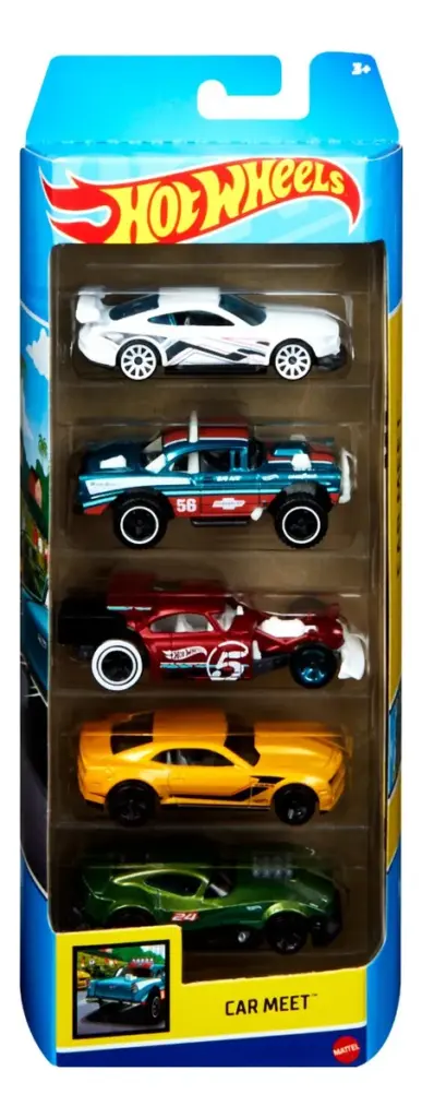 Hot Wheels Cartela Multicolor de 5 Carrinhos é Top 20 no ML