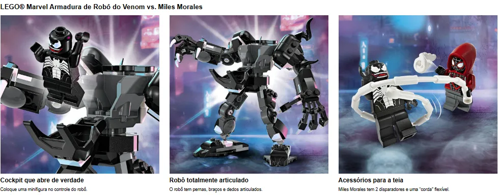 LEGO 76276 Mech Venom Vs Miles Morales chega em 2025