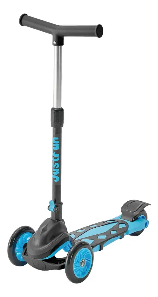Como é o Patinete Ajustável 3 Rodas Azul da Just Fun
