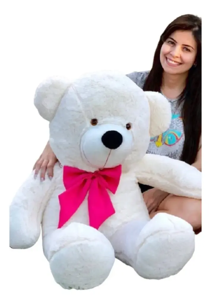Urso De Pelúcia Gigante Teddy com laço pink no Brasil 2025