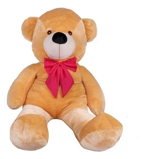 Novo Urso Pelúcia Teddy 1,10m Doce de Leite Personalizado