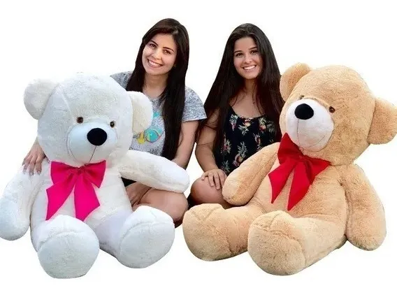 2025: Urso Teddy Gigante 1,10m com Laço Antialérgico