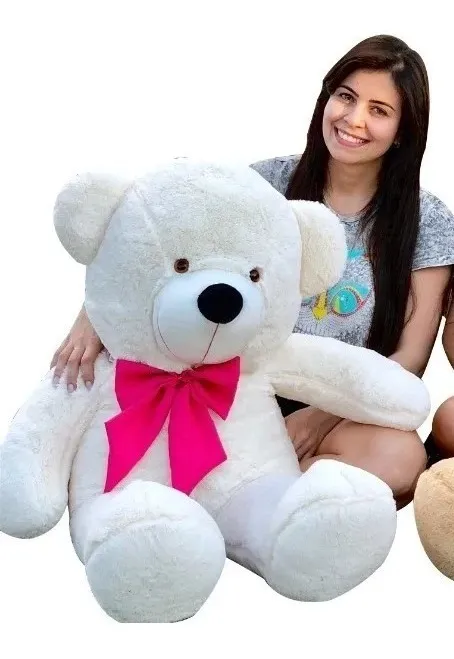 2025: Urso Teddy Gigante 1,10m com Laço Antialérgico