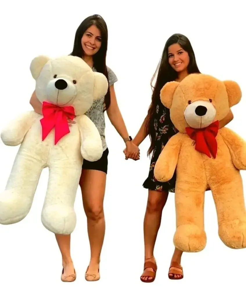 2025: Urso Teddy Gigante 1,10m com Laço Antialérgico