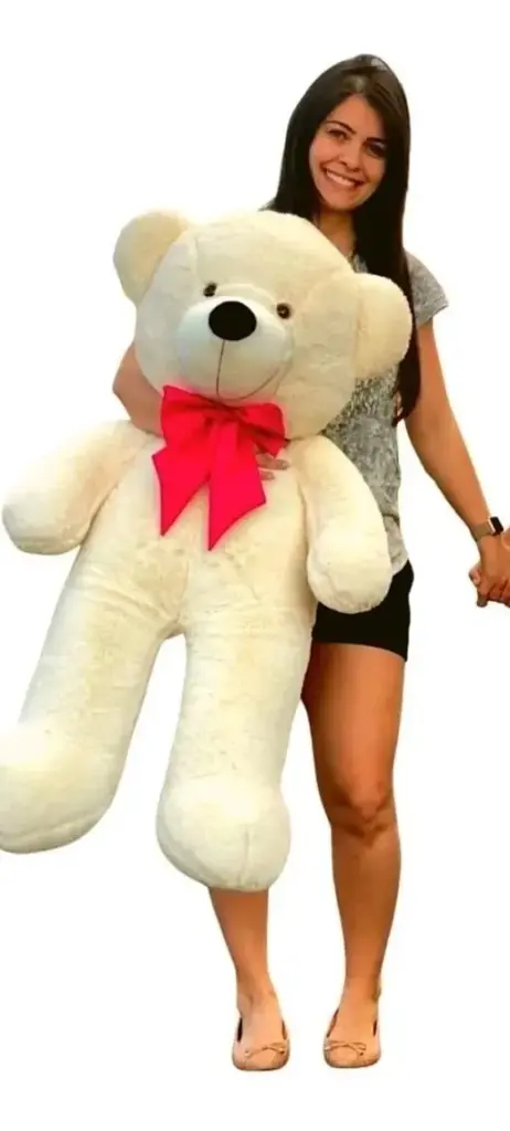 2025: Urso Teddy Gigante 1,10m com Laço Antialérgico