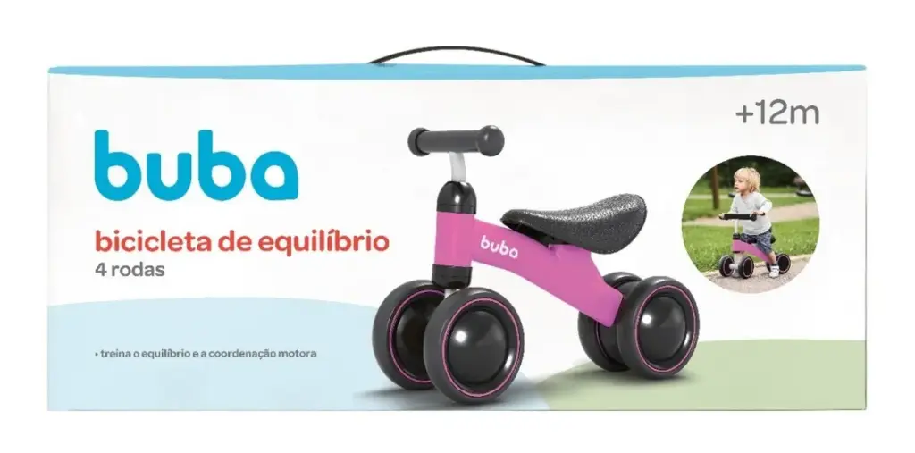 Em 2025, Buba lança bicicleta infantil de equilíbrio rosa