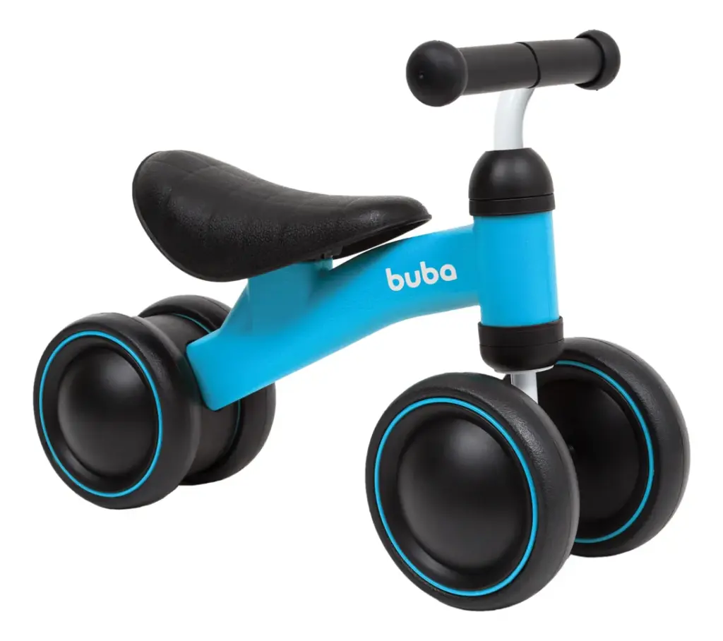 Pais aprovam Bicicleta de Equilíbrio 4 Rodas Azul da Buba