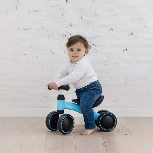 Pais aprovam Bicicleta de Equilíbrio 4 Rodas Azul da Buba