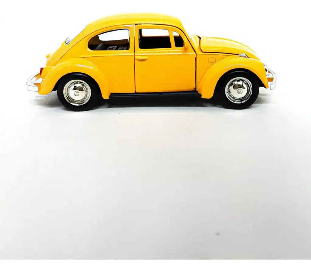 Fusca Clássico 1:32 Amarelo agrada pais e colecionadores