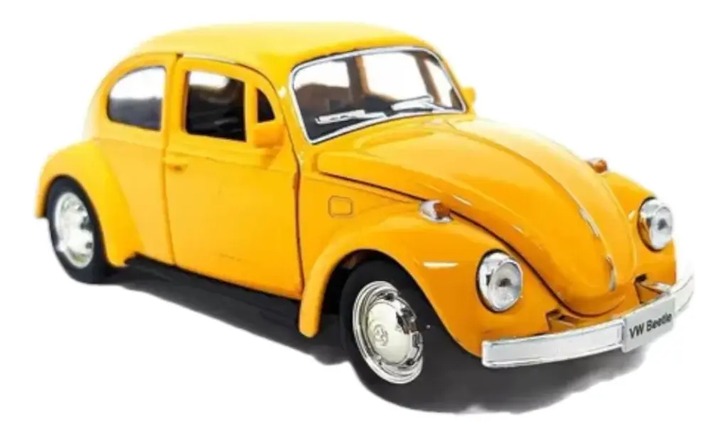 Fusca Clássico 1:32 Amarelo agrada pais e colecionadores