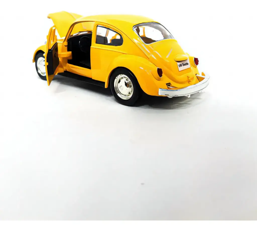 Fusca Clássico 1:32 Amarelo agrada pais e colecionadores