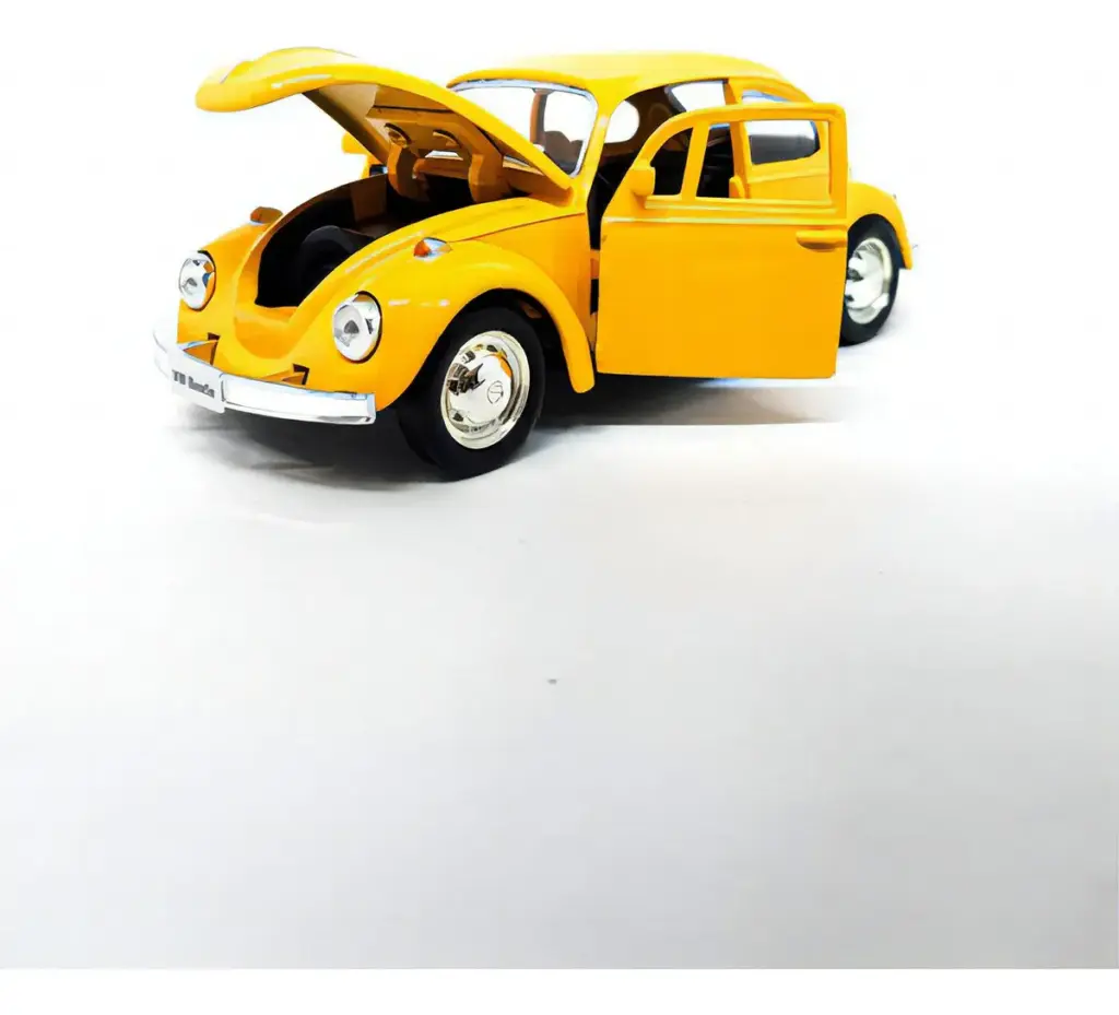 Fusca Clássico 1:32 Amarelo agrada pais e colecionadores