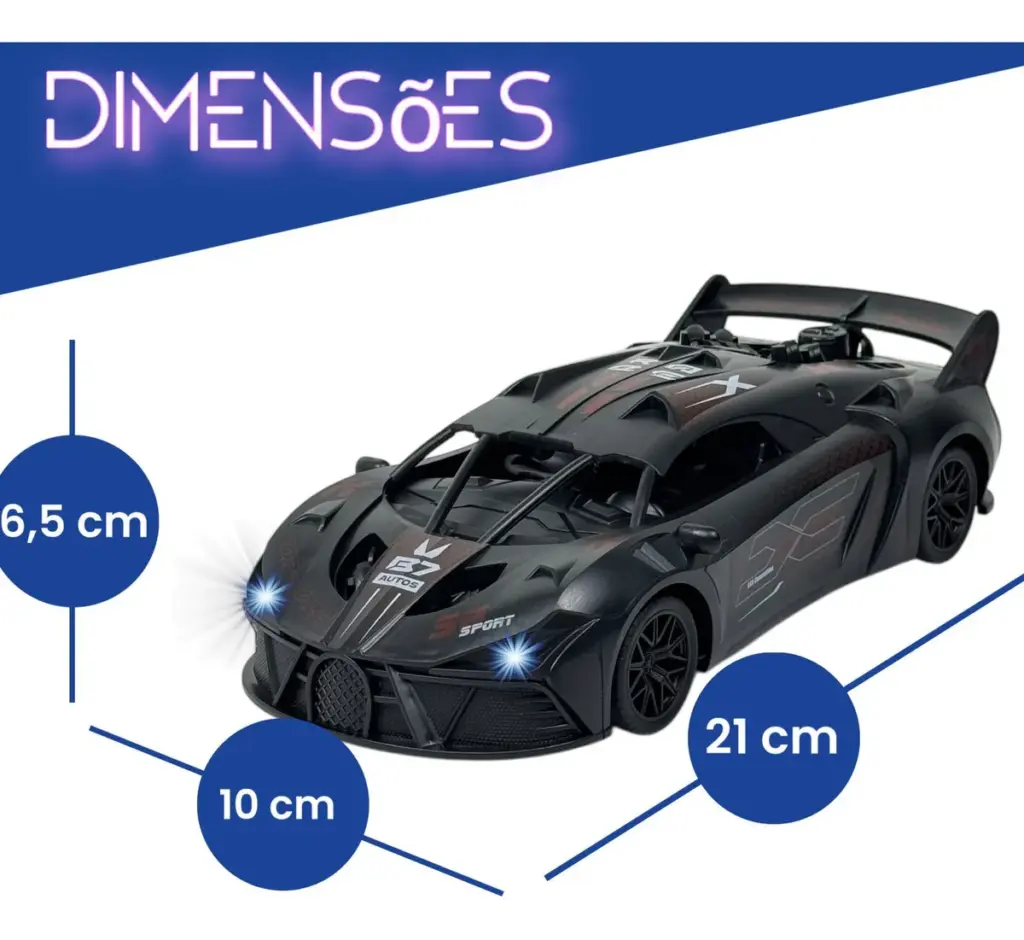 Toy King RC 857 conquista crianças com fumaça e LEDs