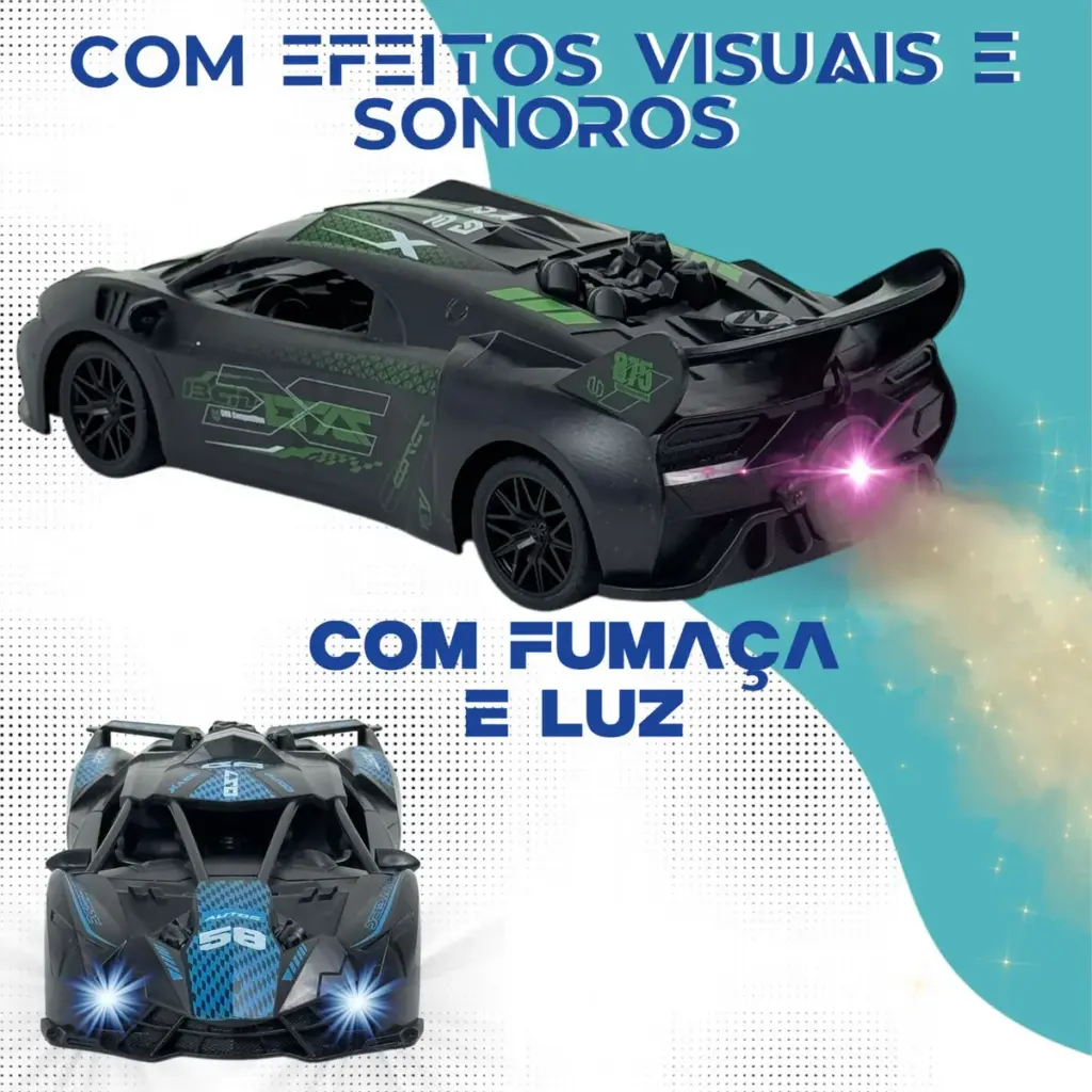 Toy King RC 857 conquista crianças com fumaça e LEDs