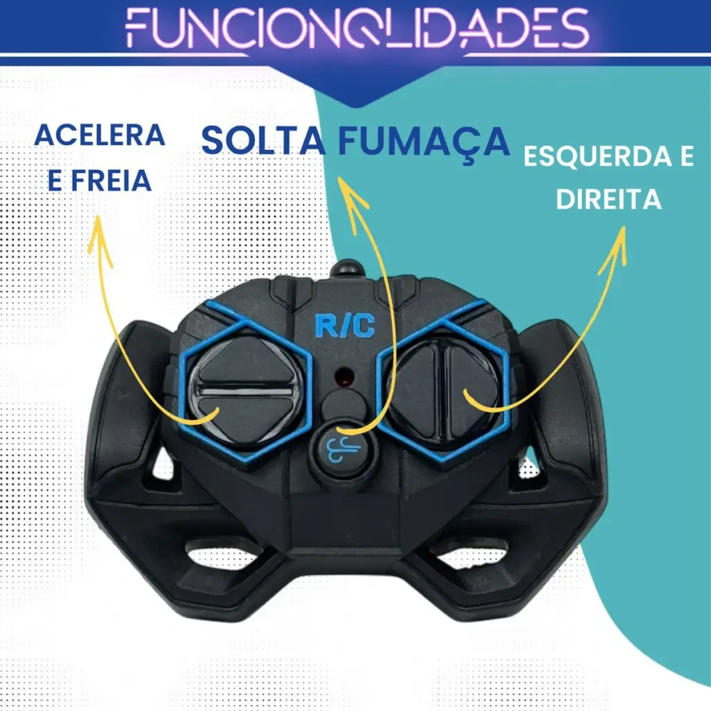 Toy King RC 857 conquista crianças com fumaça e LEDs