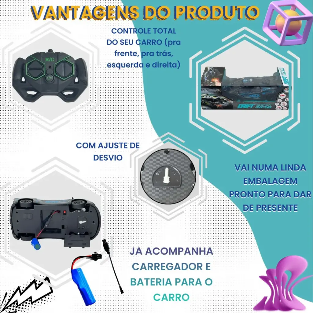 Toy King RC 857 conquista crianças com fumaça e LEDs