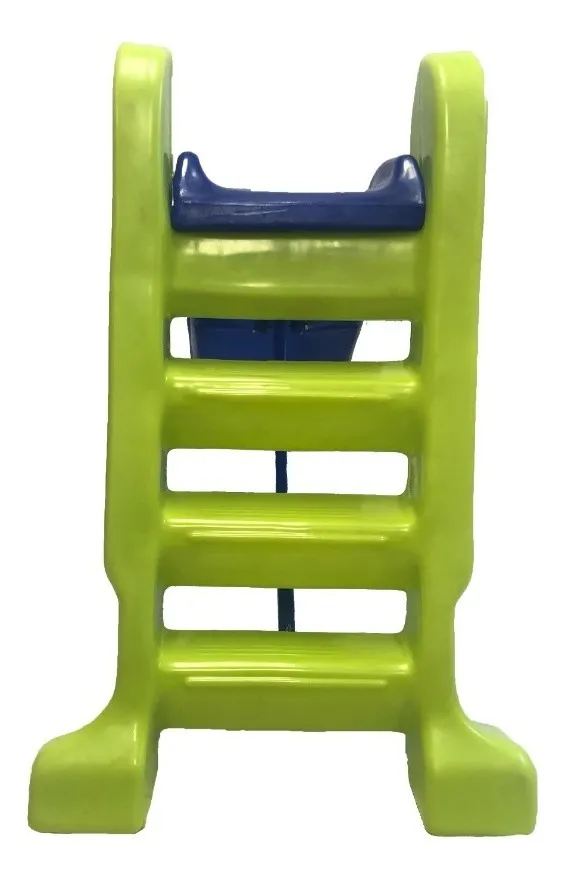 Escorregador infantil dobrável de 3 degraus Azul e Verde