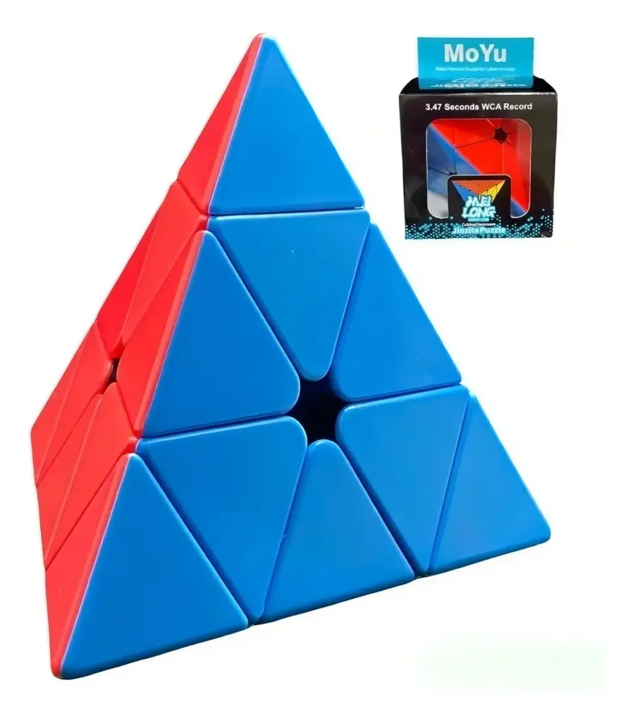 Kit Moyu: cubos 2x2, 3x3 e Pirâmide que desafiam família