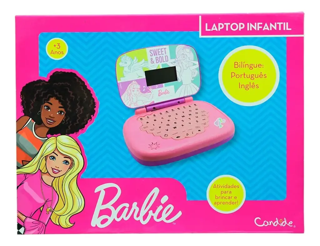 Laptop Barbie Candide Bilingue reforça inglês e português