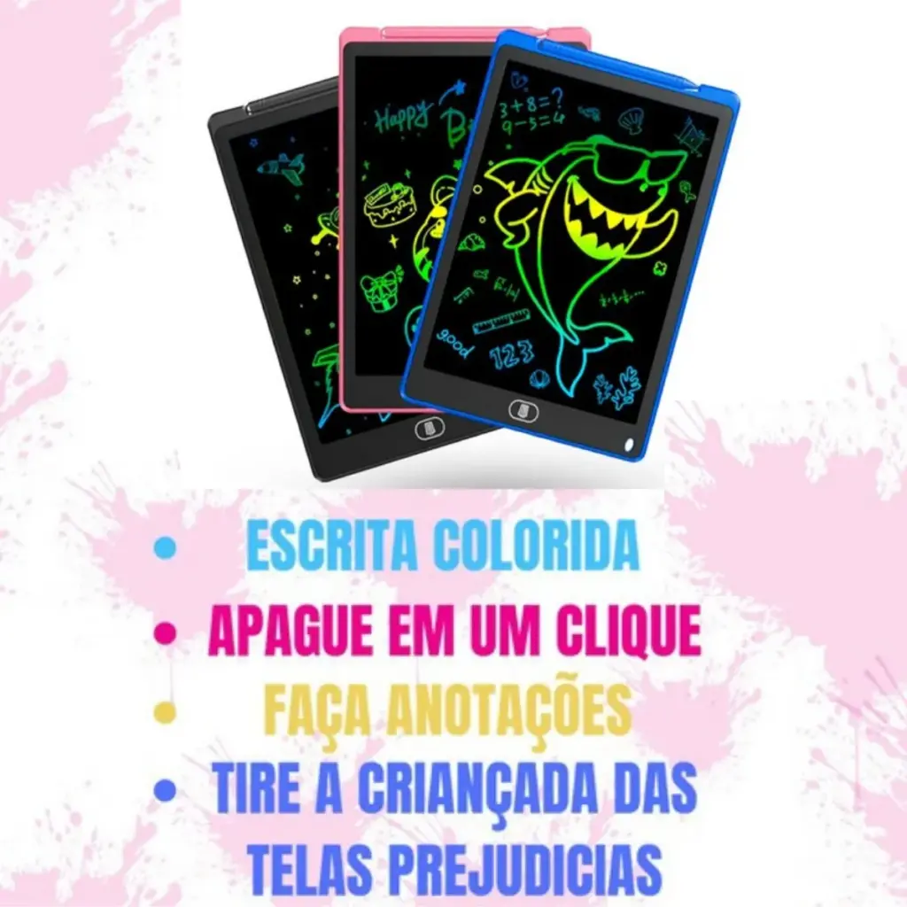 Sem giz ou pilhas: conheça a Lousa Digital 12" LCD infantil