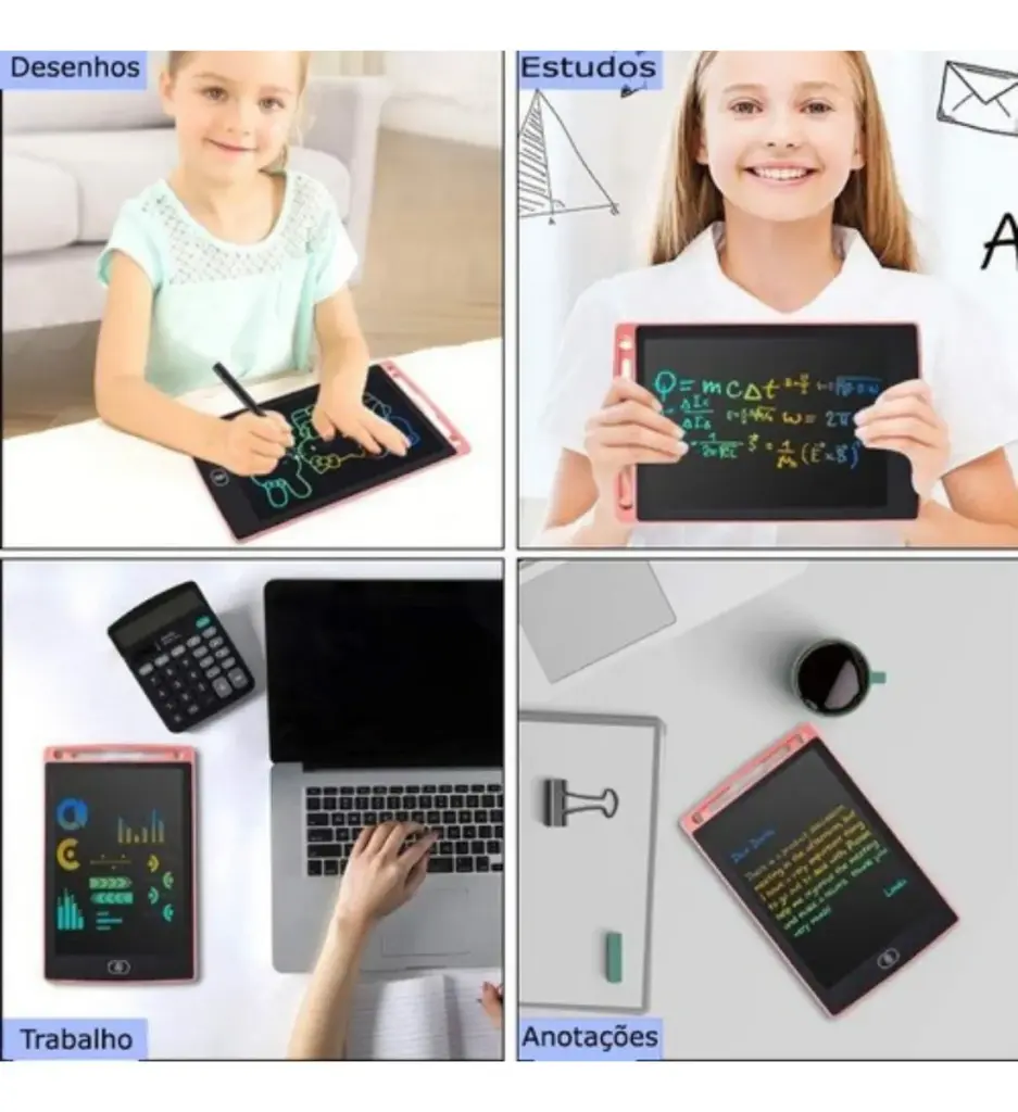 Sem giz ou pilhas: conheça a Lousa Digital 12" LCD infantil
