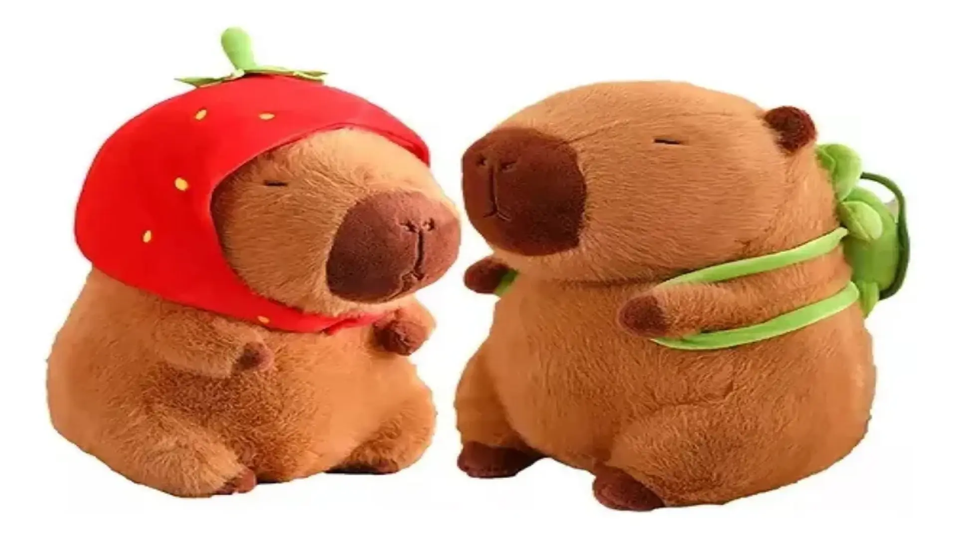 Novo kit de pelúcia capivara e tartaruga chama atenção