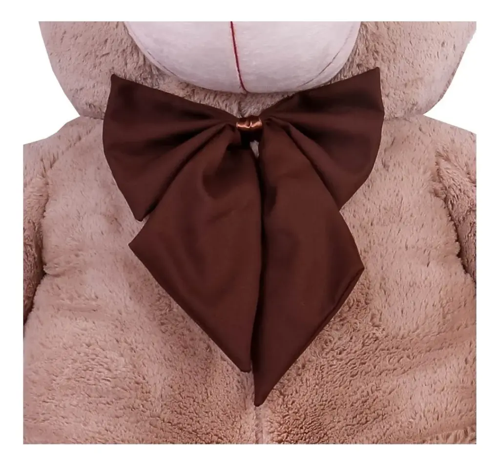 Teddy Gigante de 90cm com Laço Tabaco encanta pais