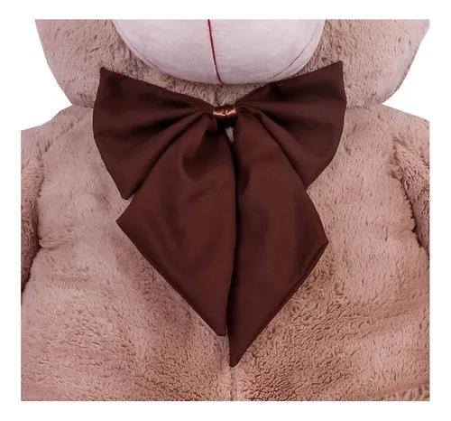 Teddy Gigante de 90cm com Laço Tabaco encanta pais