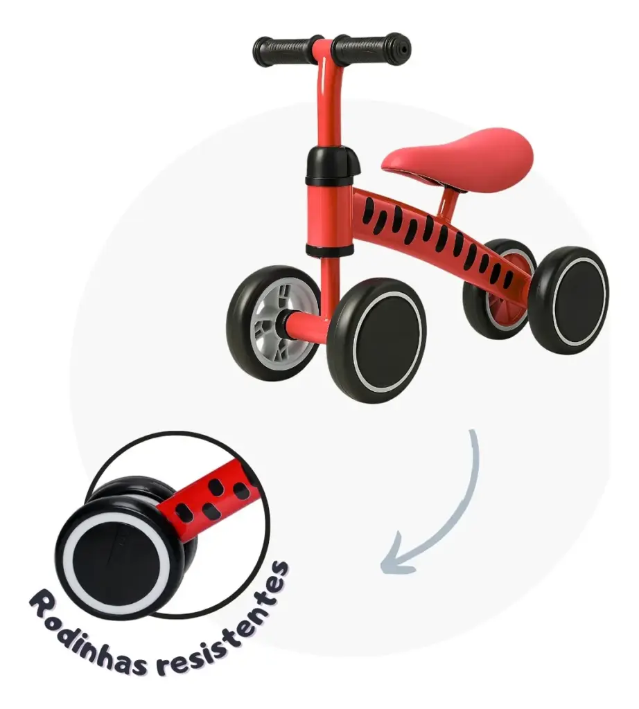 Andador-bicicleta sem pedal ganha espaço entre pais
