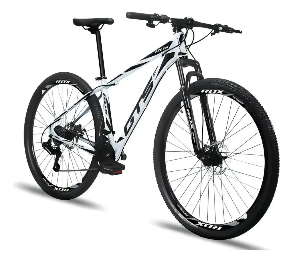 GTS Feel RDX aro 29: bike branca/preta para trilhas urbanas