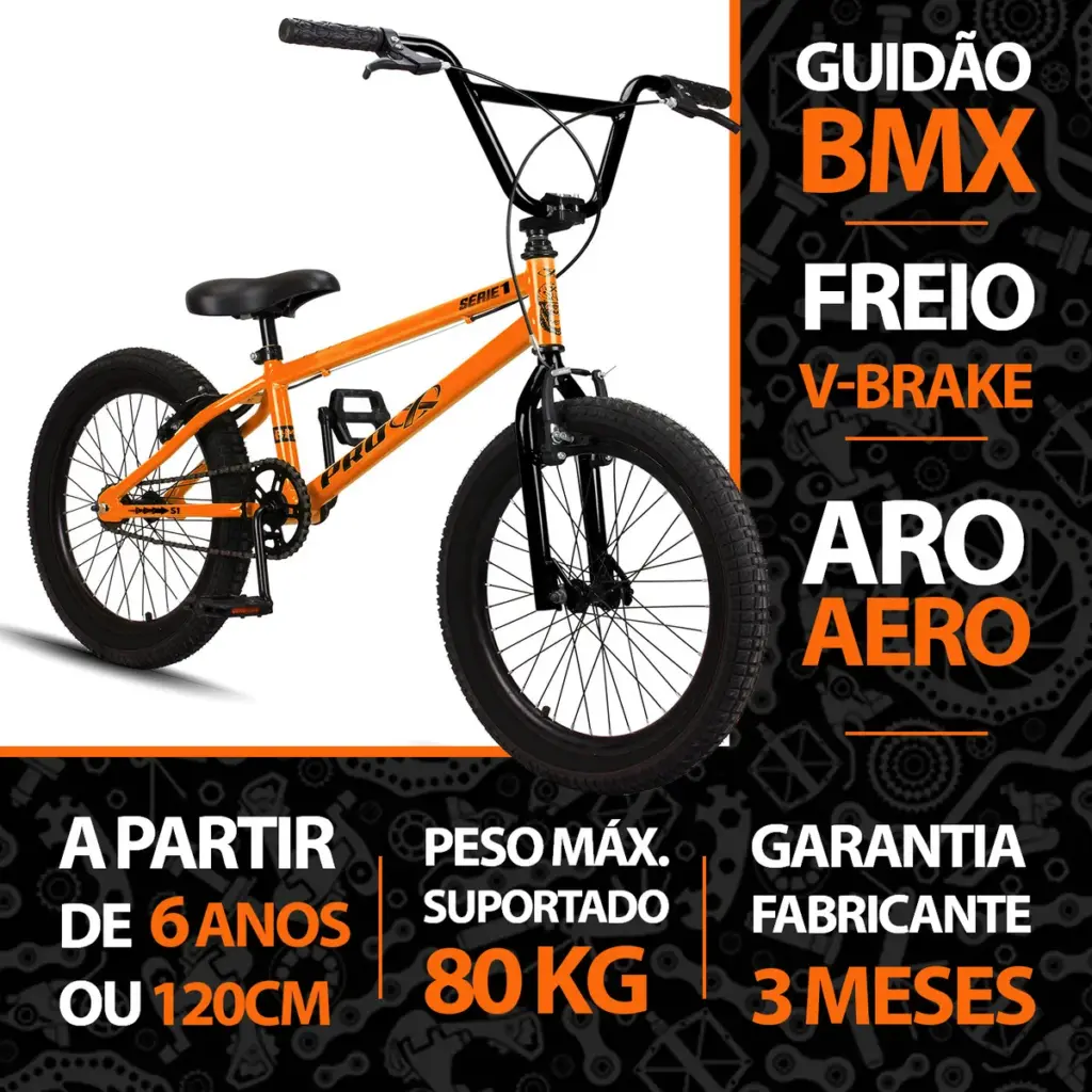 Bicicleta BMX Pro-X aro 20 faz sucesso entre iniciantes