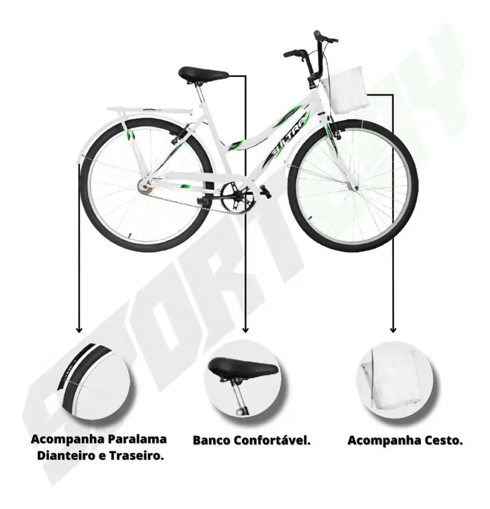 Bike vintage urbana com cesto traz estilo retrô à cidade