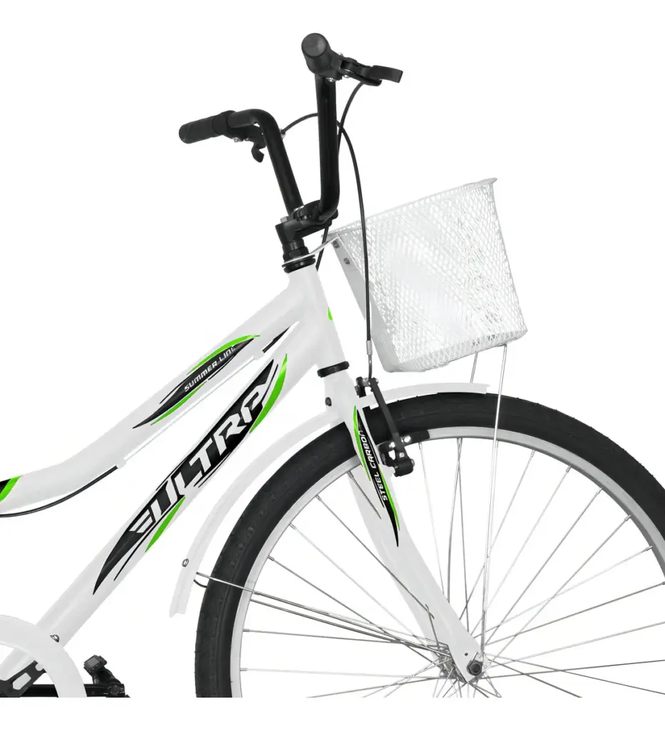 Bike vintage urbana com cesto traz estilo retrô à cidade